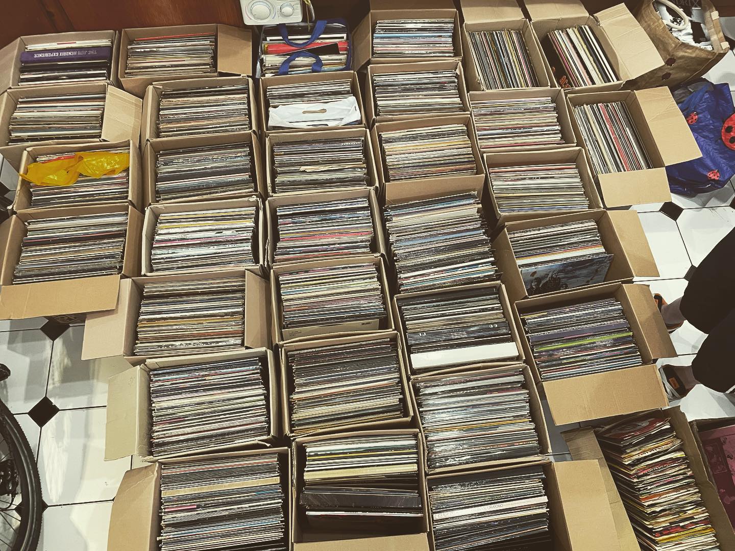 A fresh buy, boxed and waiting to be graded.